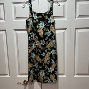 Coldwater Creek Black Dress with Floral Design